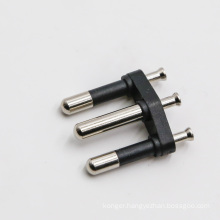 XY-A-063-A BRAZIL 4.8MM SOLID PINS THREE PINS WITHOUT INSULATION